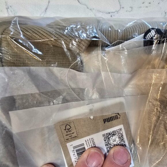 Puma Bomber Full Zip Jacket Mens Beige Casual Athletic Outerwear 62650767 XL NEW - Picture 4 of 7